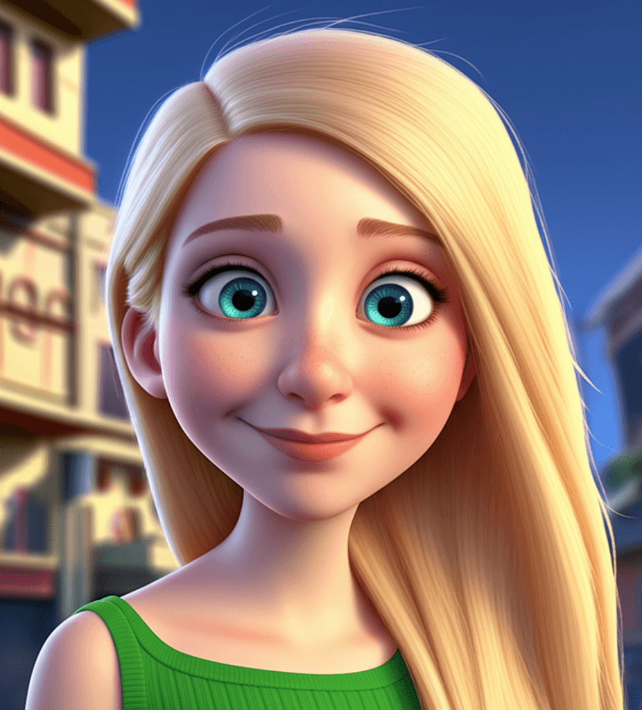 Pixar Character in Pixar style